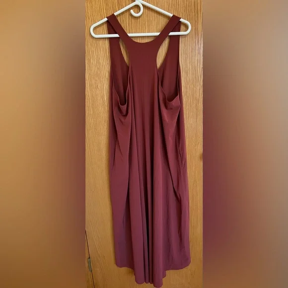 Athleta Sleeveless Travel Maxi Dress Size XL Maroon - Picture 4 of 10